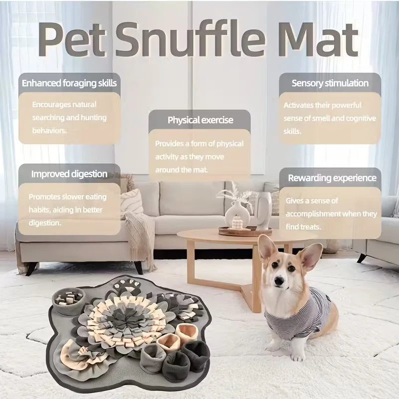 Round Interactive Snuffle Feeding/Foraging Mat
