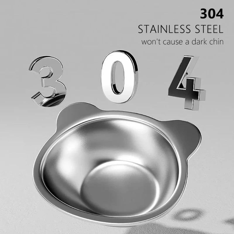 15° Elevated Stainless Steel Cat Bowl - Neck Protection