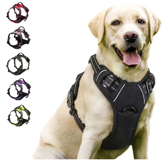 Medium and Large Dogs: Reflective Adjustable Pet Harness