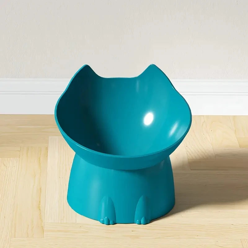WhiskerGuard Elevated Cat Bowl - Neck Protection