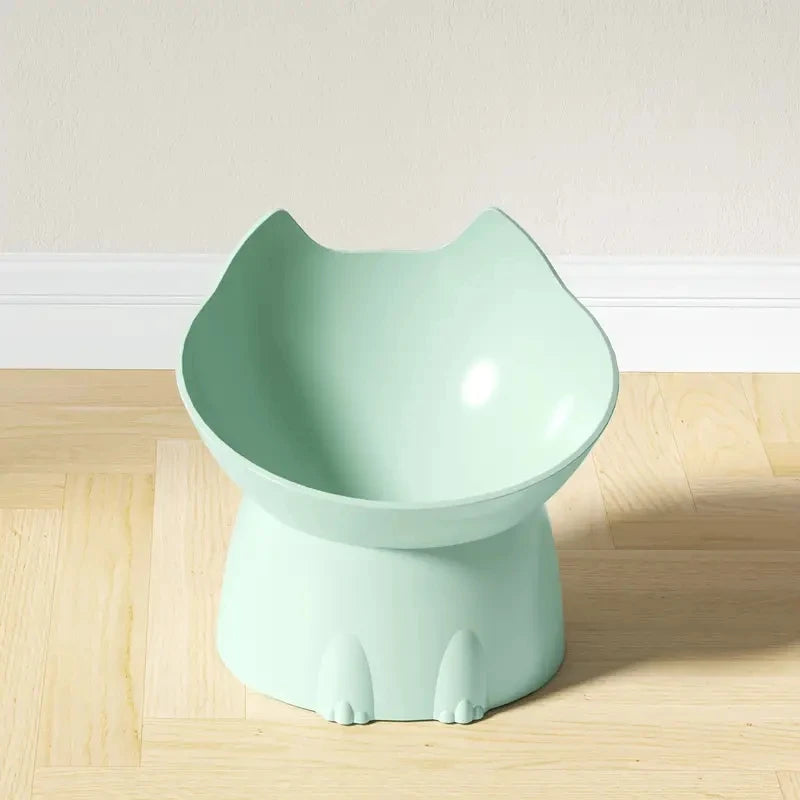 WhiskerGuard Elevated Cat Bowl - Neck Protection
