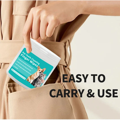 Pet Dental Cleaning Finger Wipes