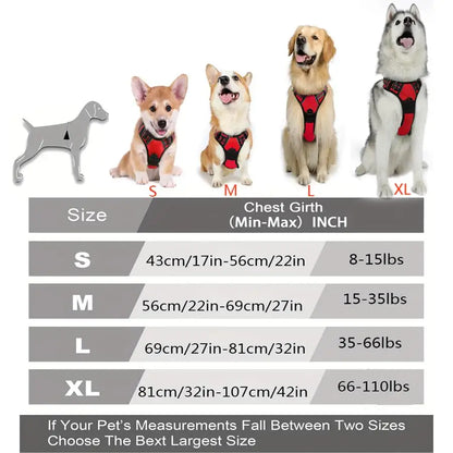 Medium and Large Dogs: Reflective Adjustable Pet Harness