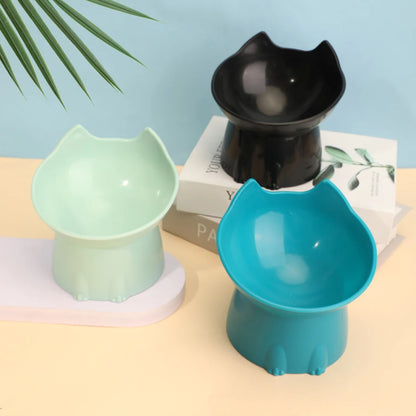 WhiskerGuard Elevated Cat Bowl - Neck Protection