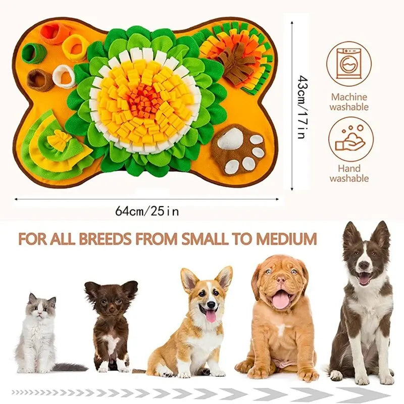 Rectangular Interactive Snuffle Feeding/Foraging Mat
