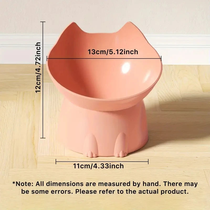WhiskerGuard Elevated Cat Bowl - Neck Protection