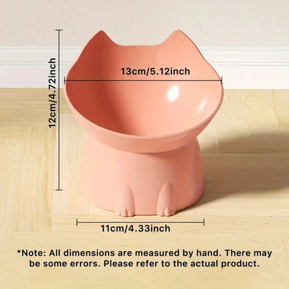 WhiskerGuard Elevated Cat Bowl - Neck Protection
