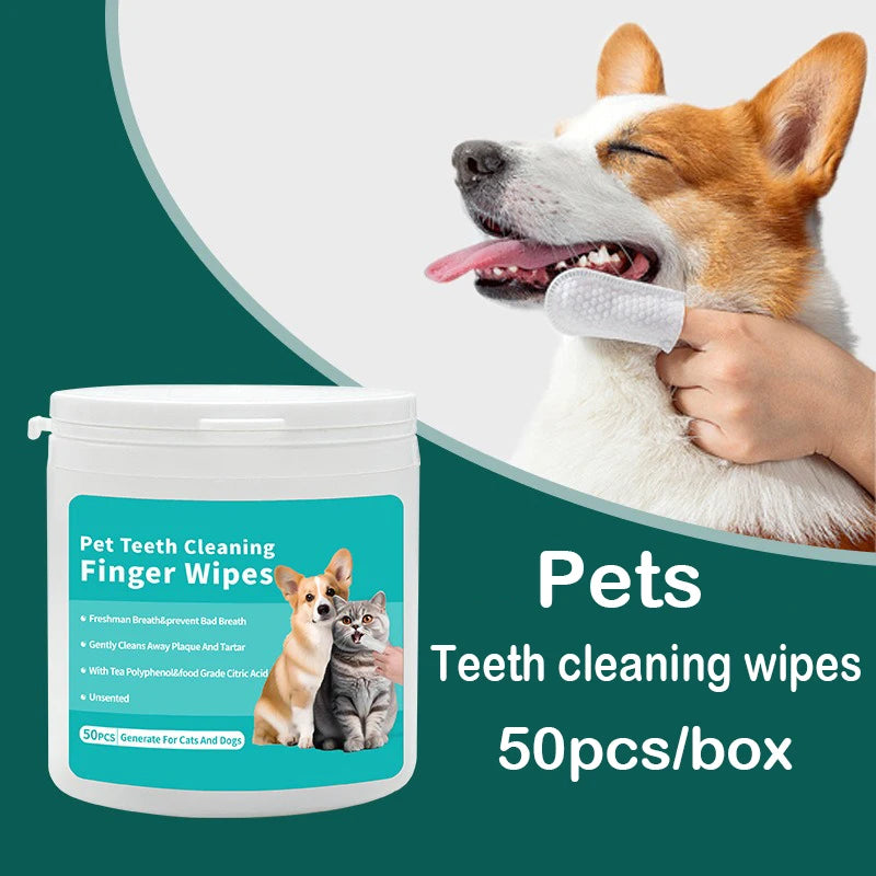 Pet Dental Cleaning Finger Wipes