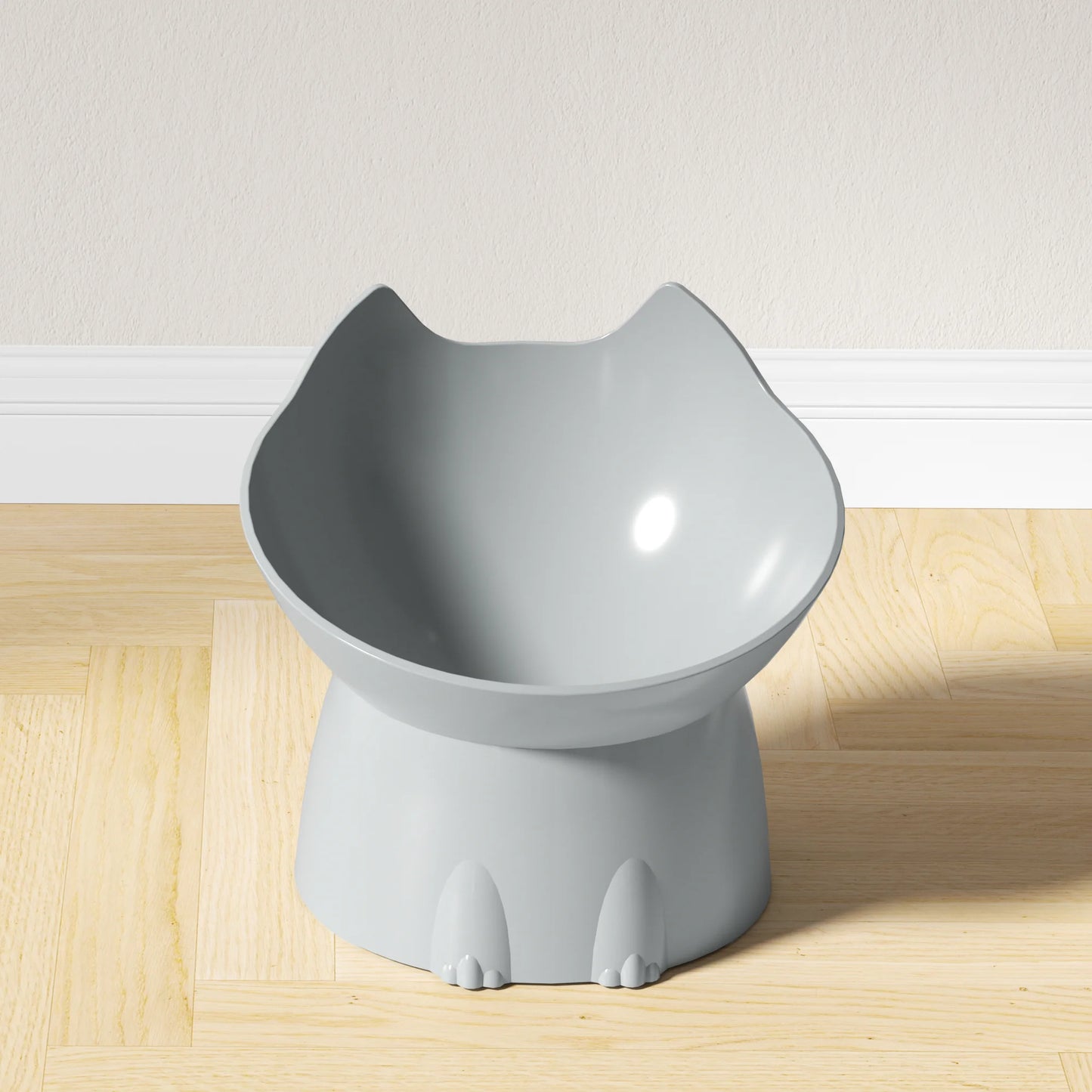 WhiskerGuard Elevated Cat Bowl - Neck Protection
