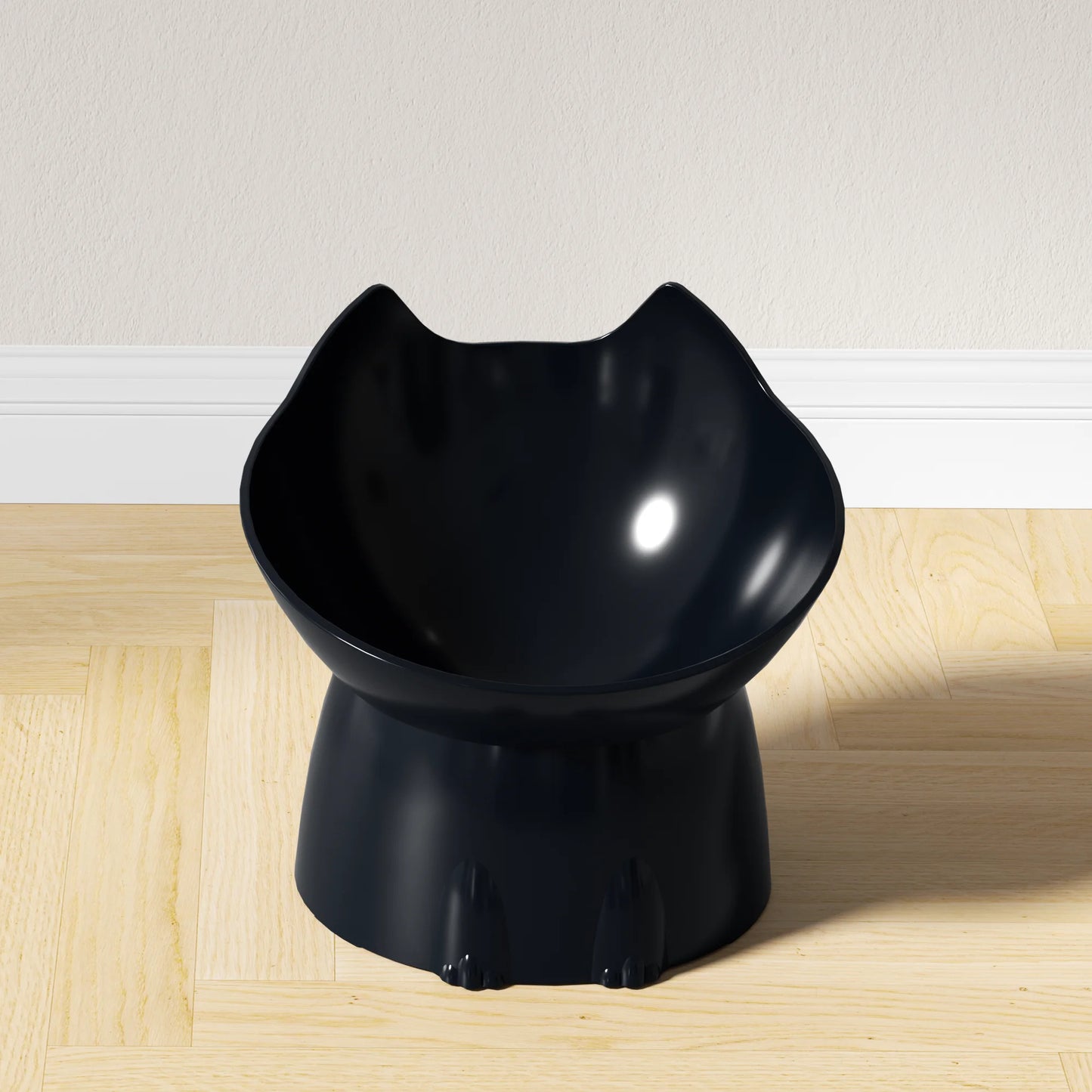 WhiskerGuard Elevated Cat Bowl - Neck Protection